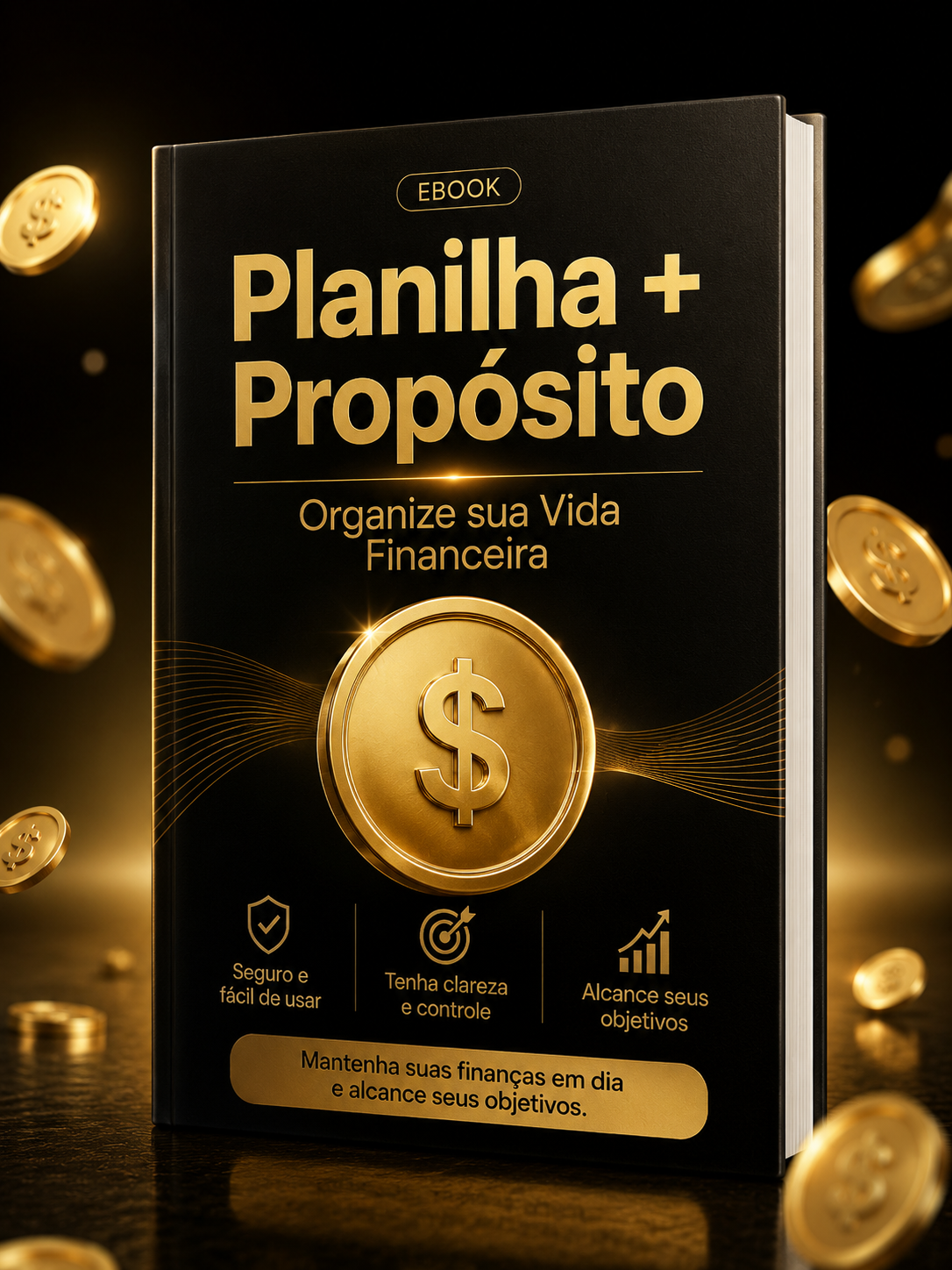 Mockup 3D Ebook Planilha + Propósito